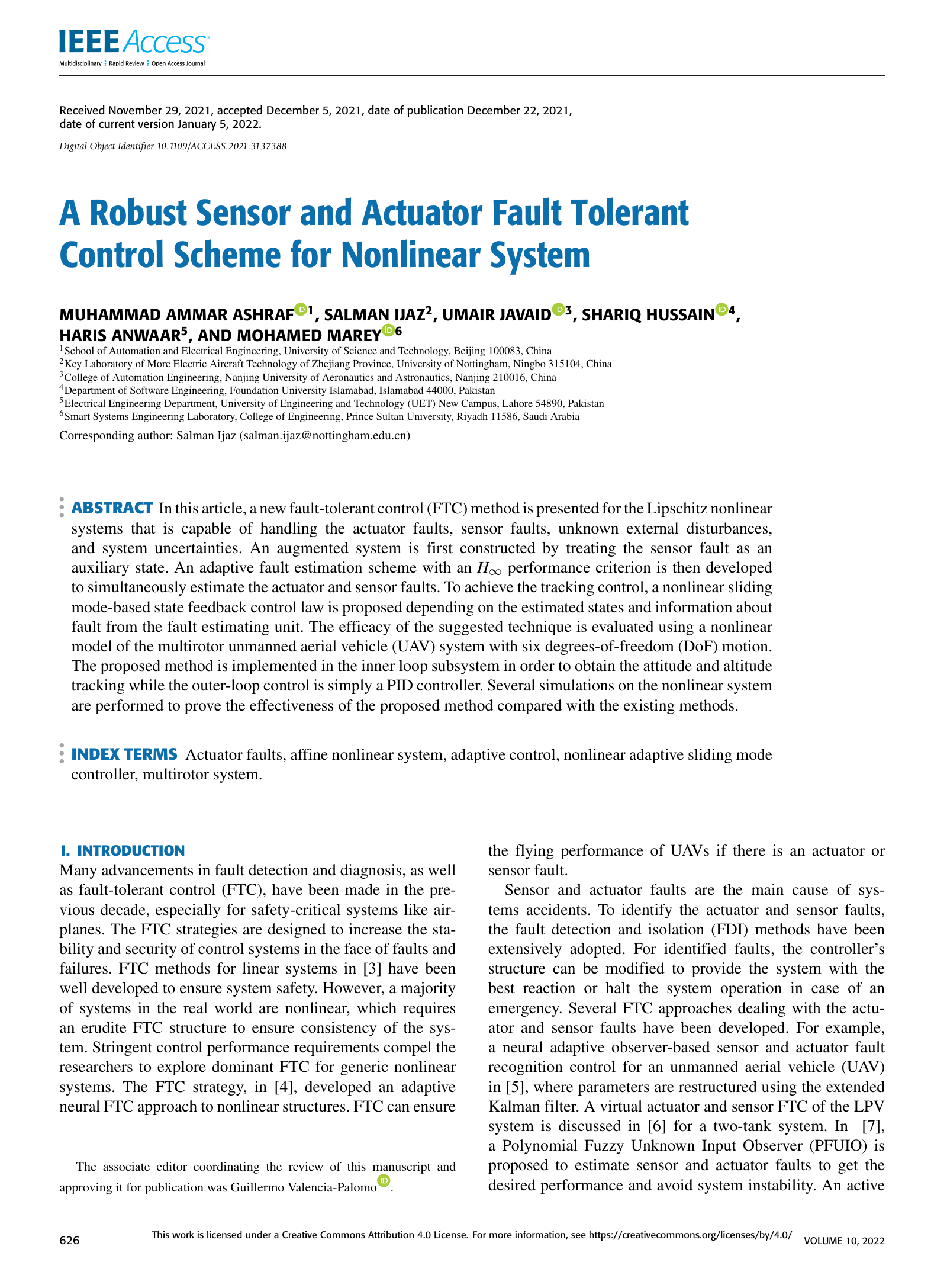 A Robust Sensor and Actuator Fault Tolerant Control Scheme for Nonlinear System